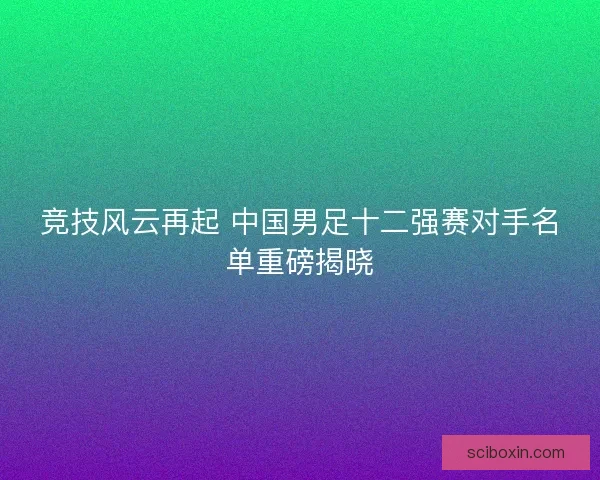 竞技风云再起 中国男足十二强赛对手名单重磅揭晓 竞技风云再起 中国男足十二强赛对手名单重磅揭晓