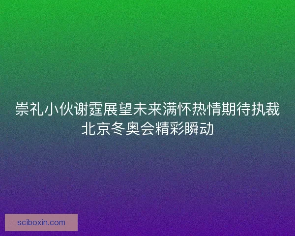 崇礼小伙谢霆展望未来满怀热情期待执裁北京冬奥会精彩瞬动